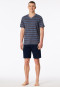 Short pyjamas striping blue-grey - Casual Nightwear