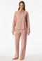 Pyjama lang Webware Streifen terracotta - Selected Premium