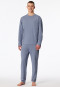 Schlafanzug lang oversized blaugrau - Modern Nightwear