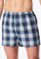 Boxershorts 2er-Pack Webware blau gemustert - Boxershorts Multipack