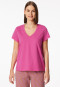 Shirt short sleeve v-neck fuchsia - Mix+Relax