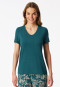 Maglietta a maniche corte a scollatura a V verde - Mix+ Relax