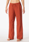 Pantalon long Matière tissée Seersucker terracotta - Mix+Relax
