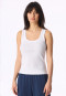 Trägertop Doppelripp weiß - Mix+Relax