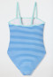 Maillot de bain tricot recyclé SFP 40+ rayures aquarium - Aqua