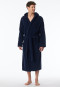 Bathrobe, terrycloth, navy-blue - "Essentials"