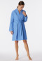 Bathrobe waffle piqué blue - Essentials