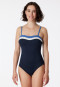 Bandeau swimsuit variable straps soft cups with support midnight blue - Aqua Ocean Swim