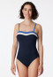 Maillot de bain bandeau bretelles variables bonnets souples avec soutien bleu nuit - Aqua Ocean Swim