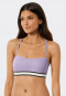 Bandeau bikini top padded variable straps purple - California Dream