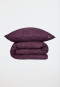 Two-piece Renforcé burgundy patterned bed linen - SCHIESSER Home
