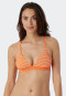 Bikini triangle top removable cups variable straps stripes orange - Mix & Match Reflections