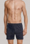 Boxer in jersey di colore blu scuro a quadri - Dark Sapphire