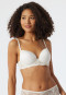 Underwire bra padded lace Lurex off-white - Glam Lace