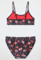 Bikini bustier en tricot recyclé SFP 40+ palmier multicolore - Aqua