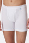 Pantaloncini da ciclista con patta di colore bianco - Long Life Cotton