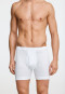 White short pants of a double rib material with fly - Essentials