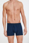 Boxer briefs fine rib double pack with fly-front dark blue striped - Original Classics