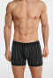 Boxer briefs fine rib double pack with fly black striped - Original Classics