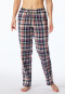 Pantaloni lunghi in tessuto tramato di cotone organico a quadri multicolore - Mix+Relax