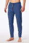 Pants long jersey cuffs blue-grey patterned - Mix+Relax