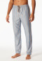 Long woven fabric pants blue striped - Mix+Relax
