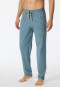Lounge pants long Organic Cotton blue gray patterned - Mix+Relax