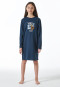 Camicia da notte a manica lunga blu - Nightwear
