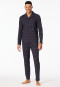 Pyjama lang Interlock kohle gemustert - Fine Interlock