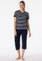 Pyjamas 3/4-length midnight blue - Casual Essentials