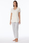 Pyjamas 7/8-long organic cotton cream - Casual Nightwear
