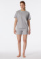 Pyjama court en coton bio gris foncé chiné - Casual Nightwear