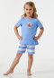 Pigiama corto a blocchi azzurro - Casual World