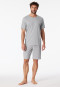 Pyjamas short interlock gray melange patterned - Fine Interlock