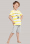 Pyjama rayures courtes souris jaune/gris moucheté jaune/gris - Yellow Mouse