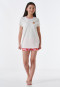 Schlafanzug kurz Organic Cotton Blumen Rüschen off-white - Nightwear