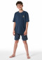 Schlafanzug kurz Organic Cotton Palmen graphit - Nightwear