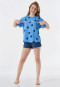 Schlafanzug kurz Organic Cotton Punkte hellblau - Nightwear