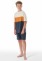 Pyjama court coton bio rayures graphite - Nightwear