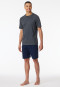 Pigiama corto con strisce antracite - Casual Essentials