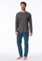 Schlafanzug lang anthrazit - Casual Essentials