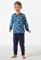 Pigiama con polsini lunghi veicoli da cantiere celeste - Boys World