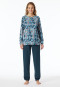 Schlafanzug lang Bündchen Blumen multicolor - Comfort Nightwear
