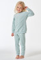 Long pyjamas terry towelling cuffs flowers mint - Kids Nightwear