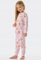 Schlafanzug lang Interlock Organic Cotton Bündchen Teddys rosa - Natural Love