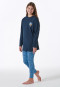 Pigiama con maglietta e leggings leopardati blu - Nightwear