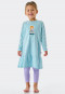 Pyjama long coton bio volant leggings princesse des neiges joayux bleu aqua - Girls World