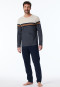 Pajamas long stripes midnight blue - Casual Nightwear