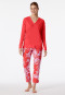 Pyjama long Encolure en V rouge - Modern Nightwear