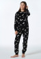 Pigiama lungo in velluto graffiti nero - Nightwear